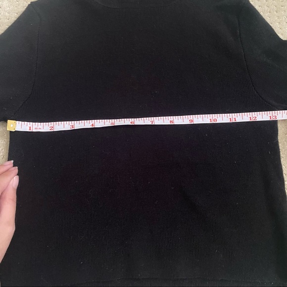 F21 Black Cropped Longsleeve Knit Turtleneck Top - Picture 5 of 7